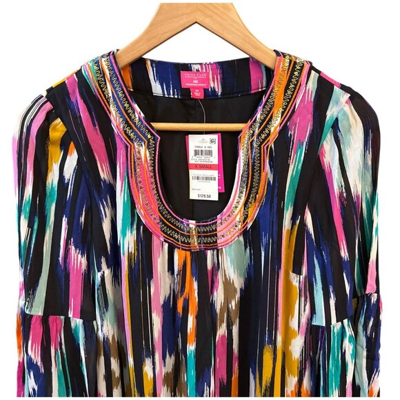 NWT Trina Turk X Inc Collaboration IKAT Dress Resort Wear Vibrant Beachy Tunic - Picture 2 of 5